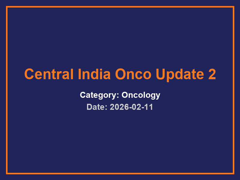 Central India Onco Update 2