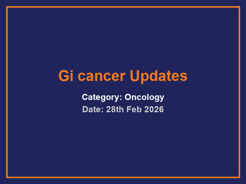 Gi cancer Updates